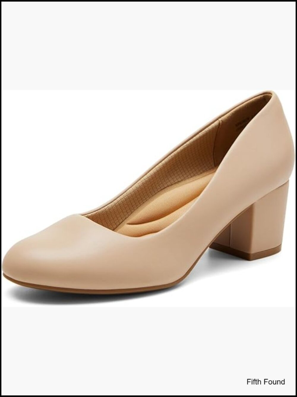 Low Chunky Block Heel Dress Pumps Closed Round Toe Comfortable